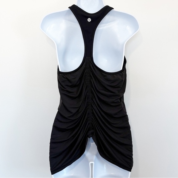 LULULEMON Black Ruche of Adrenaline Tank Top Racerback Size 12 - Picture 4 of 8